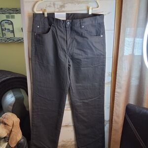 NWT Mens Flannel Lined Black Pants 40 X 32 Adventuridge